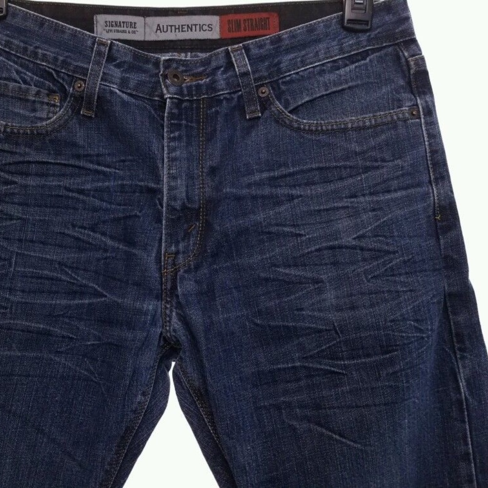 SOLD!! Men's LEVIS Slim Straight  33x32 Jeans Mens - Picture 4 of 7